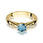 Inel Aur 14K W074 Topaz London Blue 0.50ct - Imagine 2