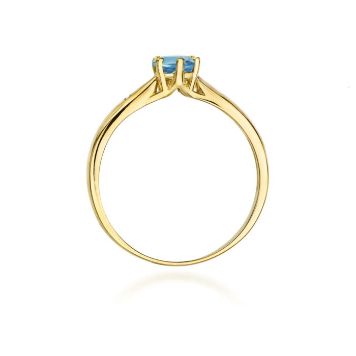 Inel Aur 14K W074 Topaz London Blue 0.50ct - Imagine 3