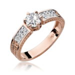 Inel Aur 14K cu Safir Alb 0.60 ct si Diamante 0.08 ct - Imagine 9