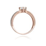 Inel Aur 14K cu Safir Alb 0.60 ct si Diamante 0.08 ct - Imagine 11