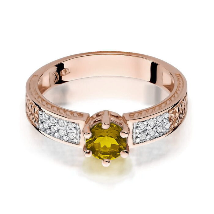 Inel Aur 14K cu Citrine 0.50 ct - Imagine 9