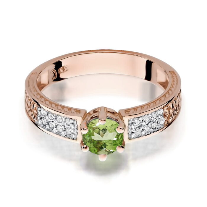 Inel Aur 14K cu Peridot 0.60 ct - Imagine 8