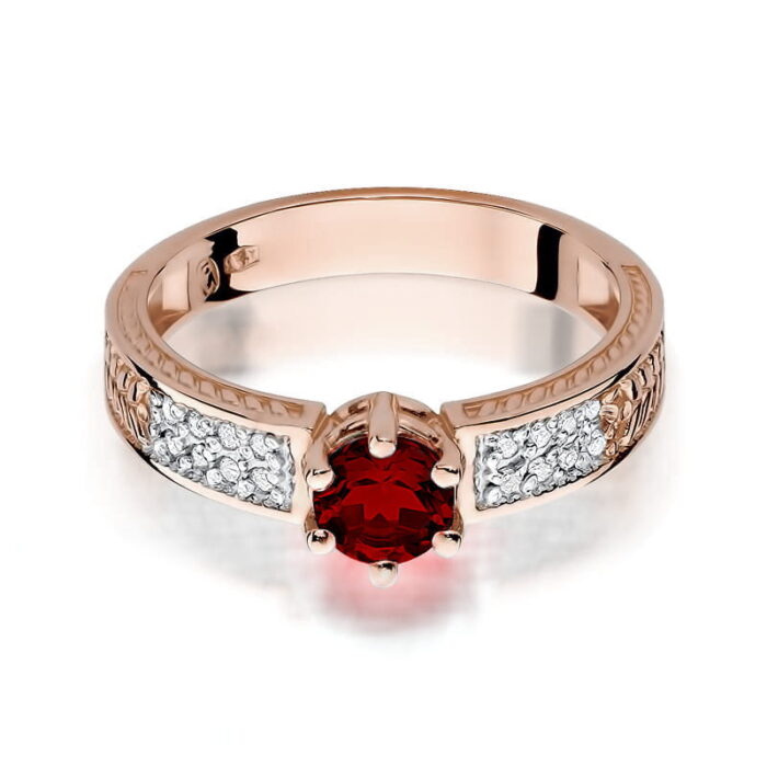 Inel Aur 14k cu Rubin 0.50 ct - Imagine 9