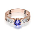 Inel Aur 14K cu Tanzanit 0.50 ct - Imagine 9