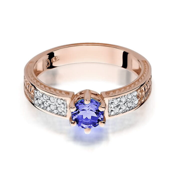 Inel Aur 14K cu Tanzanit 0.50 ct - Imagine 9