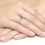 Inel Aur 14K cu Topaz 0.50 ct - Imagine 11