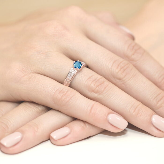 Inel Aur 14K cu Topaz 0.50 ct - Imagine 11