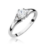 Inel Aur 14k cu Safir Alb  0.60 ct - Imagine 6