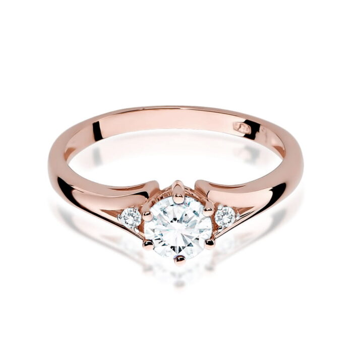 Inel Aur 14k cu Safir Alb  0.60 ct - Imagine 9