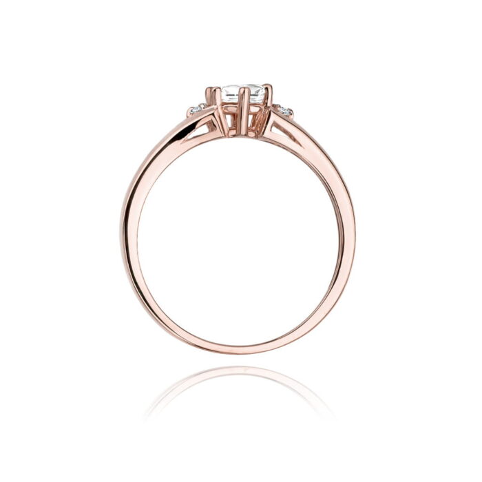 Inel Aur 14k cu Safir Alb  0.60 ct - Imagine 10