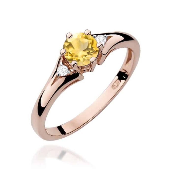Inel Aur 14K cu Citrin 0.50 ct - Imagine 8
