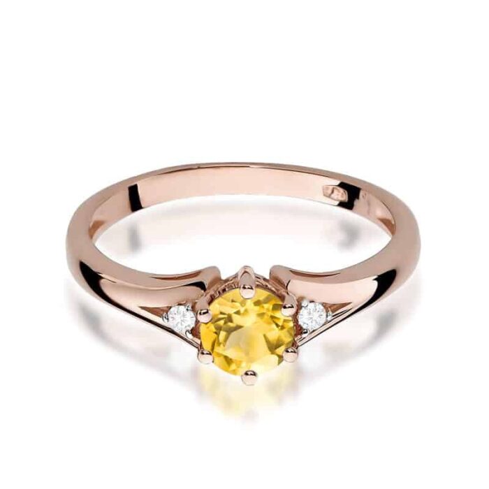 Inel Aur 14K cu Citrin 0.50 ct - Imagine 9