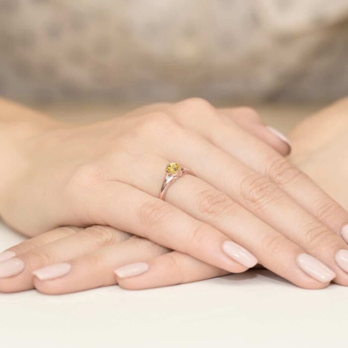 Inel Aur 14K cu Citrin 0.50 ct - Imagine 11
