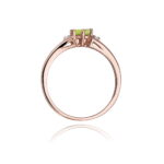 Inel Aur 14K cu Peridot 0.60 ct si Diamante Naturale 0.03 ct - Imagine 10