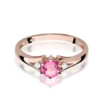 Inel Aur 14K cu Topaz Roz 0.60 ct - Imagine 9