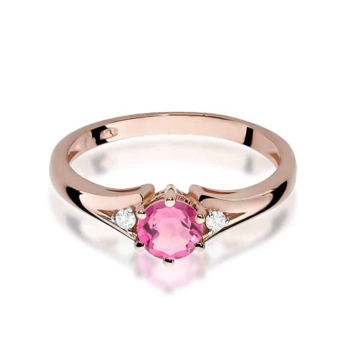 Inel Aur 14K cu Topaz Roz 0.60 ct - Imagine 9