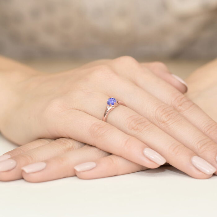 Inel Aur 14K cu Tanzanit 0.50 ct - Imagine 11