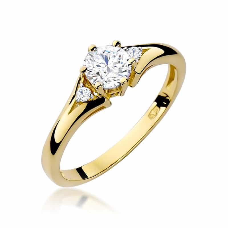 W076-Z-585-BS0.60_1.jpg Inel Aur 14k cu Safir Alb 0.60 ct - Imagine 1