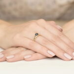 Inel Aur 14K cu Diamante Negre 0.50 ct - Imagine 3