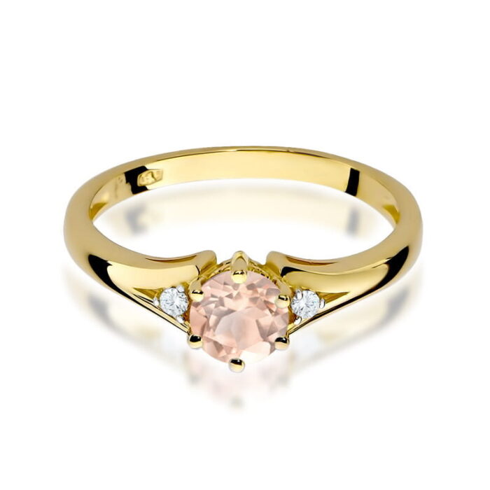 Inel Aur 14K cu Morganit 0.40 ct - Imagine 2