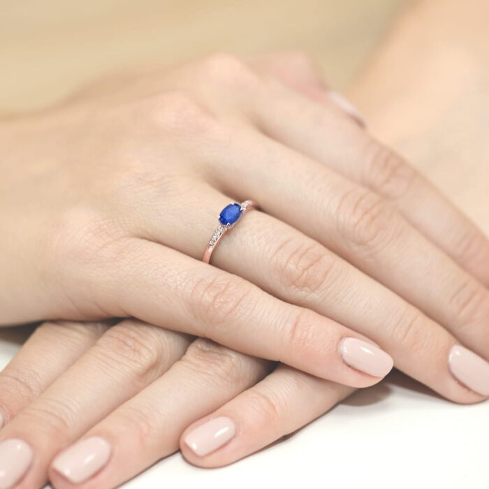 Inel Aur 14k cu Safir 0.70 ct - Imagine 11