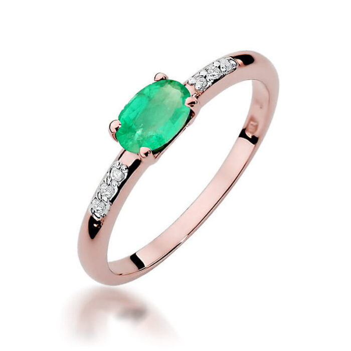 Inel Aur 14K cu Smarald 0.40 ct - Imagine 8