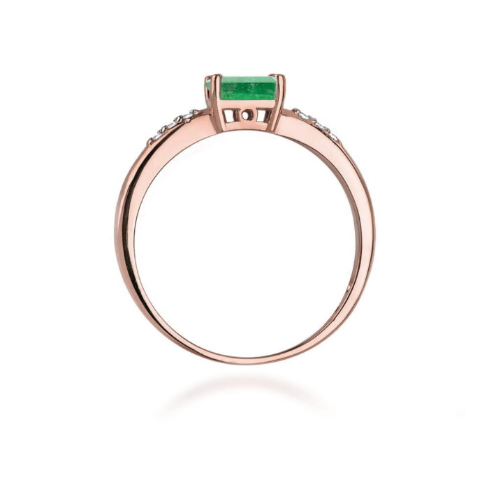Inel Aur 14K cu Smarald 0.40 ct - Imagine 10