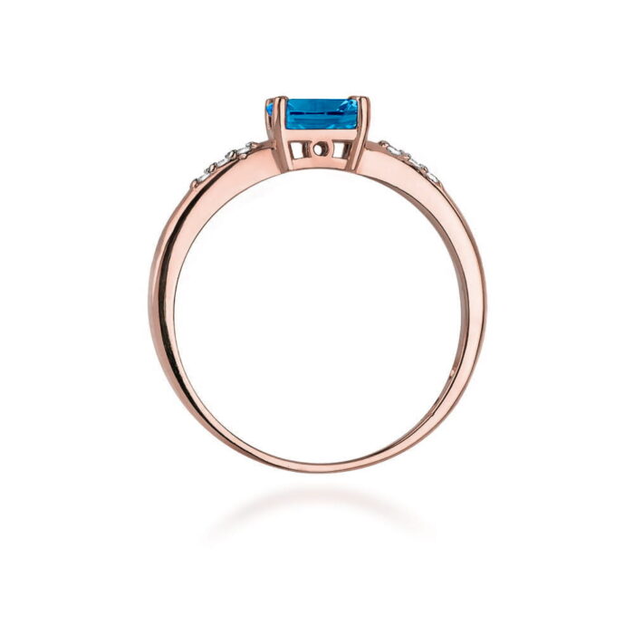 Inel Aur 14K W077 Topaz London Blue 0.50ct - Imagine 7