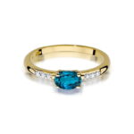 Inel Aur 14K W077 Topaz London Blue 0.50ct - Imagine 2
