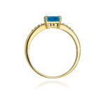 Inel Aur 14K W077 Topaz London Blue 0.50ct - Imagine 3