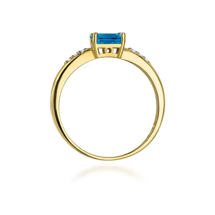 Inel Aur 14K W077 Topaz London Blue 0.50ct - Imagine 3