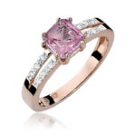 Inel Aur 14K W079 Topaz Roz 1.10ct - Imagine 5