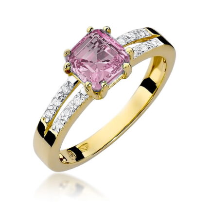 Inel Aur 14K W079 Topaz Roz 1.10ct