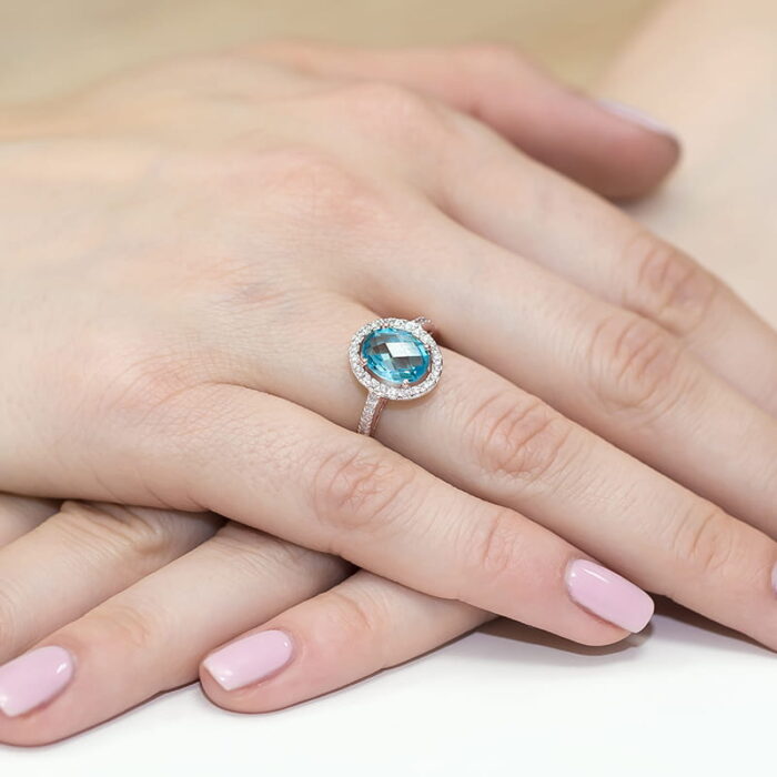 Inel Aur 14K cu Topaz 1.70 ct - Imagine 11