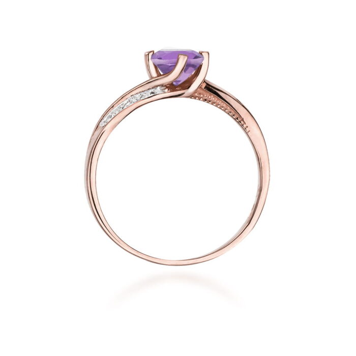 Inel Aur 14k cu Ametist 0.50 ct - Imagine 10