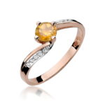 Inel Aur 14K cu Citrin 0.60 ct si Diamante 0.05 ct - Imagine 8