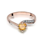 Inel Aur 14K cu Citrin 0.60 ct si Diamante 0.05 ct - Imagine 9
