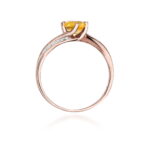 Inel Aur 14K cu Citrin 0.60 ct si Diamante 0.05 ct - Imagine 10