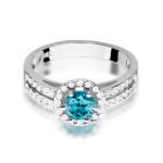 Inel Aur 14K W087 Topaz London Blue 0.50ct - Imagine 10