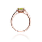 Inel Aur 14k cu Peridot 0.60 ct si Diamante 0.20 ct - Imagine 10