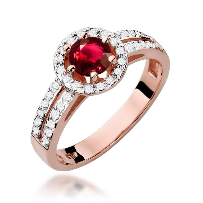 Inel Aur 14k cu Rubin 0.50 ct - Imagine 8