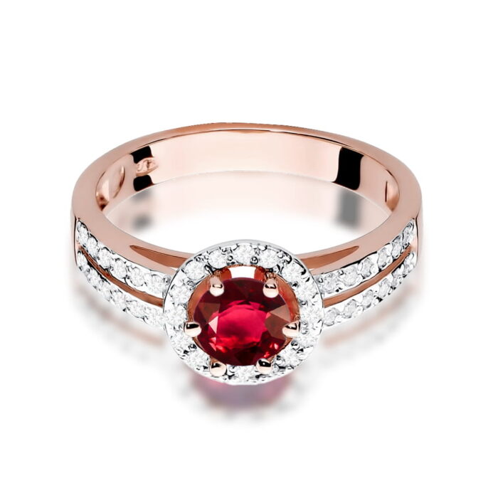 Inel Aur 14k cu Rubin 0.50 ct - Imagine 9