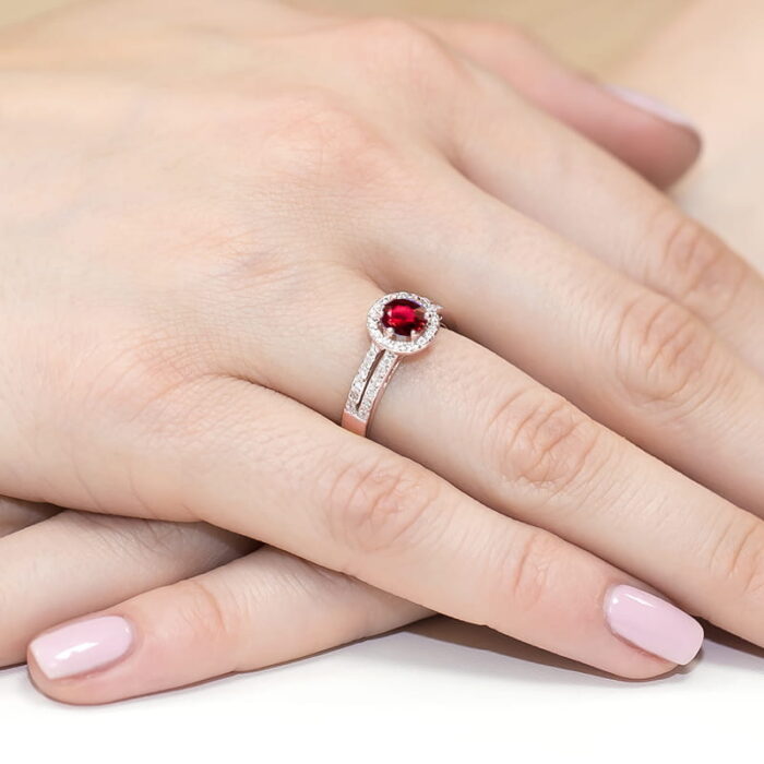 Inel Aur 14k cu Rubin 0.50 ct - Imagine 11