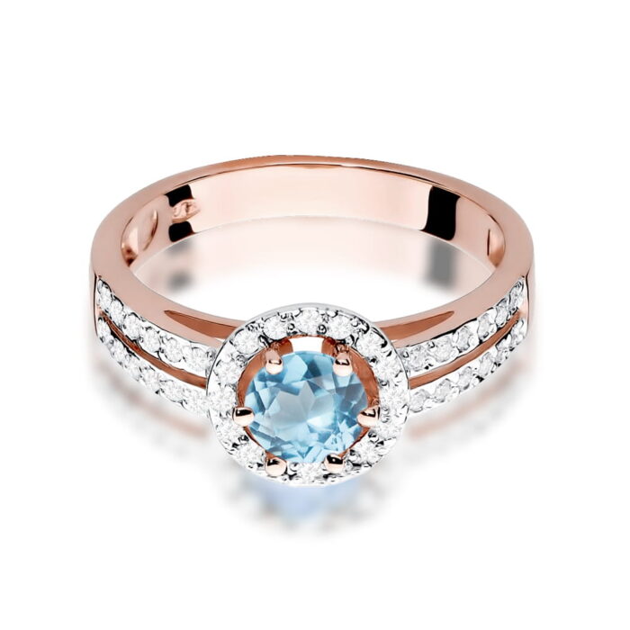 Inel Aur 14K cu Topaz 0.50 ct - Imagine 9