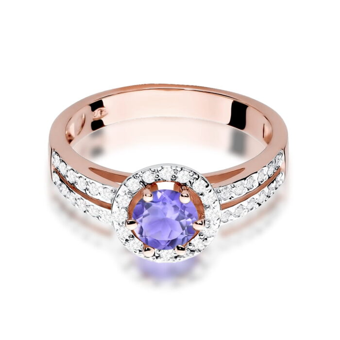 Inel Aur 14K cu Tanzanit 0.50 ct - Imagine 9