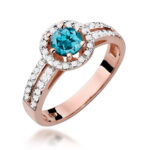 Inel Aur 14K W087 Topaz London Blue 0.50ct - Imagine 5