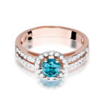 Inel Aur 14K W087 Topaz London Blue 0.50ct - Imagine 6