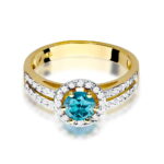 Inel Aur 14K W087 Topaz London Blue 0.50ct - Imagine 2