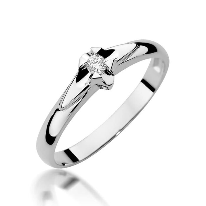 Inel Aur 14K W088 Diamant 0.05ct - Imagine 9