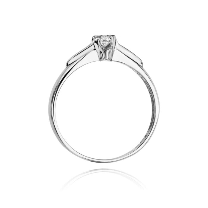 Inel Aur 14K cu Diamant Natural 0.08 ct - Imagine 6